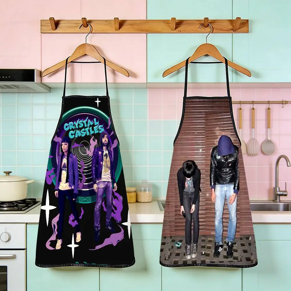 

Плакат-фартук C-Crystal Castles из нового нетканого материала для декора, маслоотталкивающий, для украшения на Рождество, подарок Санта-Клаусу