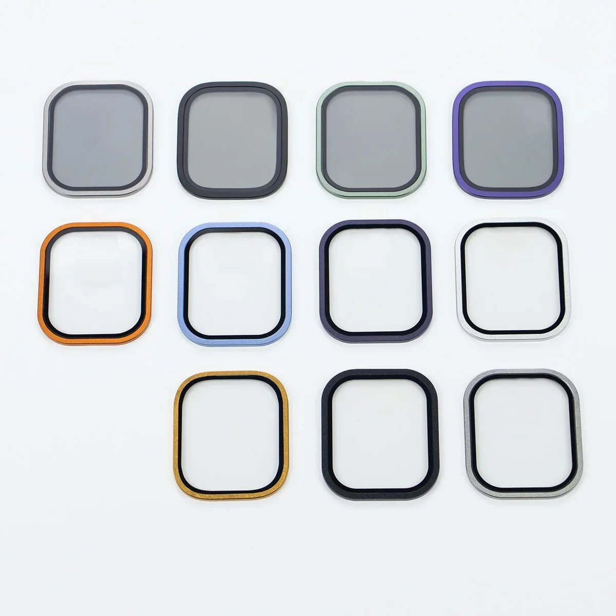 Custodia in lega di alluminio + vetro temperato per Apple Watch Ultra 2 49mm Proteggi schermo antigraffio per iWatch Ultra 49mm Pellicola protettiva