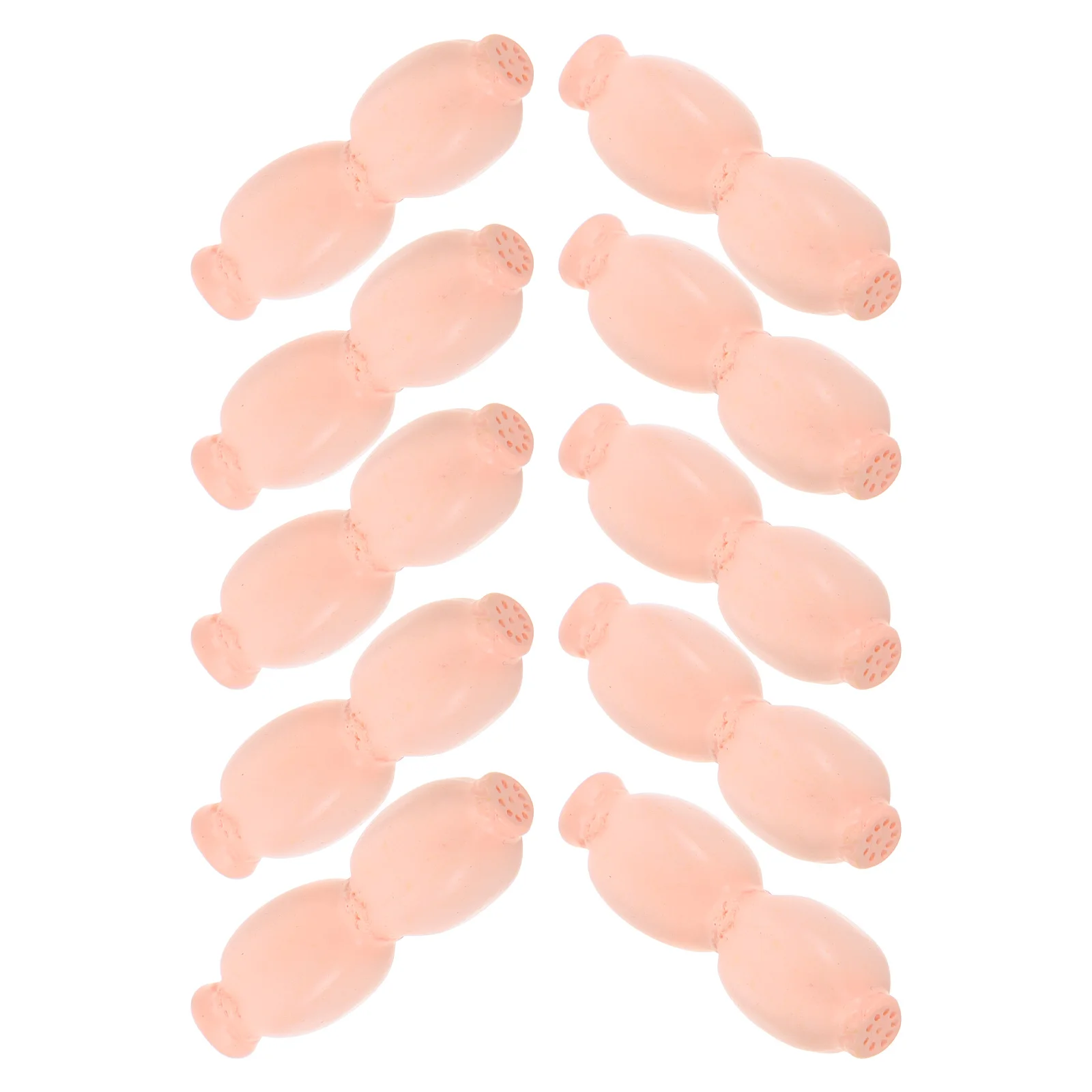 

10pcs Lotus Root Miniature Realistic Vegetables For Dollhouse Kitchen Decor Play Food Accessories Mini Resin Food Pretend Play