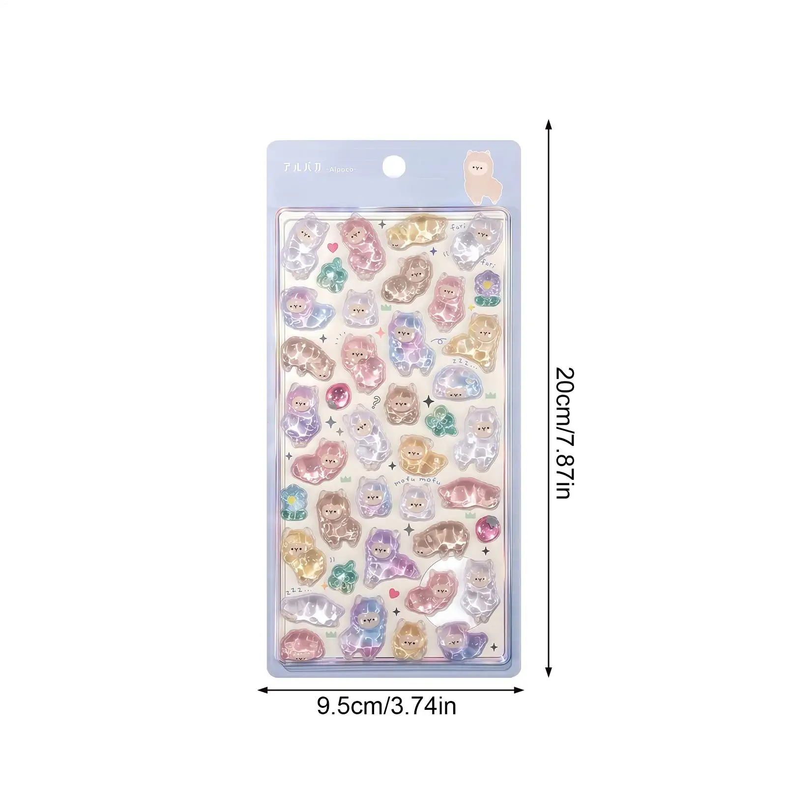 Adesivo 3D Adesivo a tema animale in cristallo Adesivi per laptop per bambini Aula Ricompensa Diario Scuola Planner Scrapbook Diario Valigia