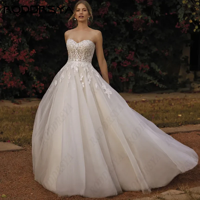 RODDRSYA-Robe de Mariée Trapèze en Tulle pour Femme, Sexy, Dos aux, ÉducativeRobe de Mariée Trapèze en Tulle pour Femme, Sexy, Dos aux, ÉducativeRobe de Mariée Trapèze en Tulle pour Femme, Sexy, Dos aux, ÉducativeRobe