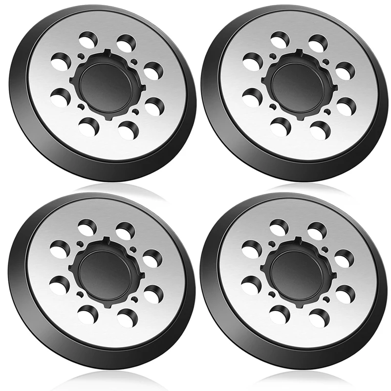

HOT! 4Pcs Metal Backed Orbital Sander Replacement Pad Sturdier,5 Inch 8 Hole Hook Sander Pad For DWE6421 6421K DWE6423 6423K