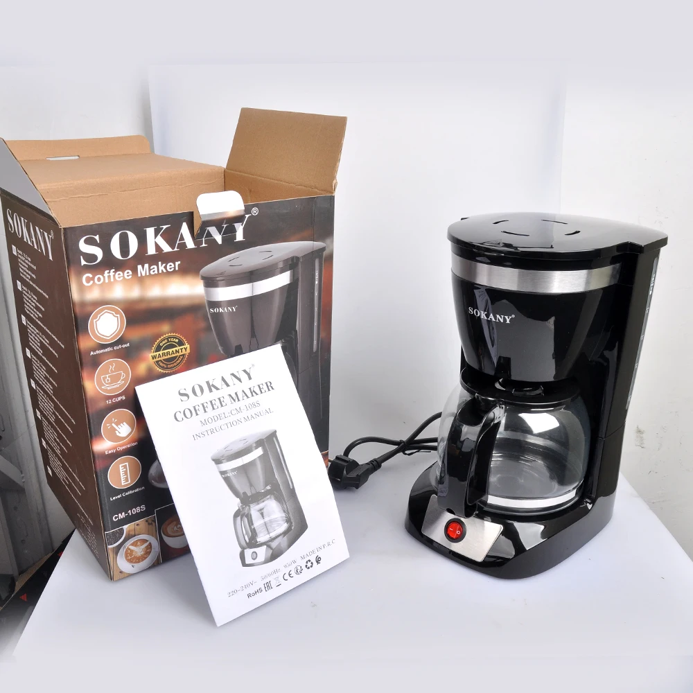 Houselin 12 Cups Coffee Maker, Compact Coffee Machine with Reusable Filter, Warming Plate and Coffee Pot for Home and Office