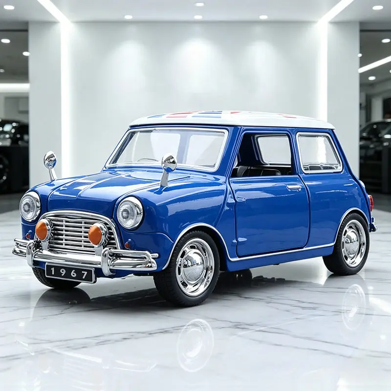 1:32 Morris Mini Cooper S Alloy Classic Sports Car Model Diecast