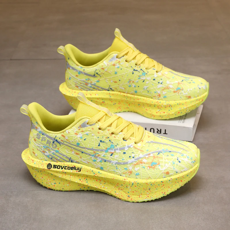 أحذية الجري الرجالية لوحة الكربون ماراثون التخصص الرياضية تنفس خفيفة الوزن المرأة مريحة عدم الانزلاق الترفيه أحذية رياضية #2