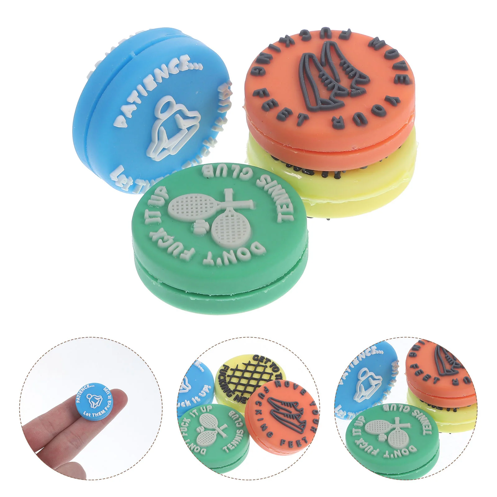 

8 Pcs Tennis Racket Shock Absorber Absorbers Racquet Dampener Dampeners Silicone Damper Damping Vibration Accessories