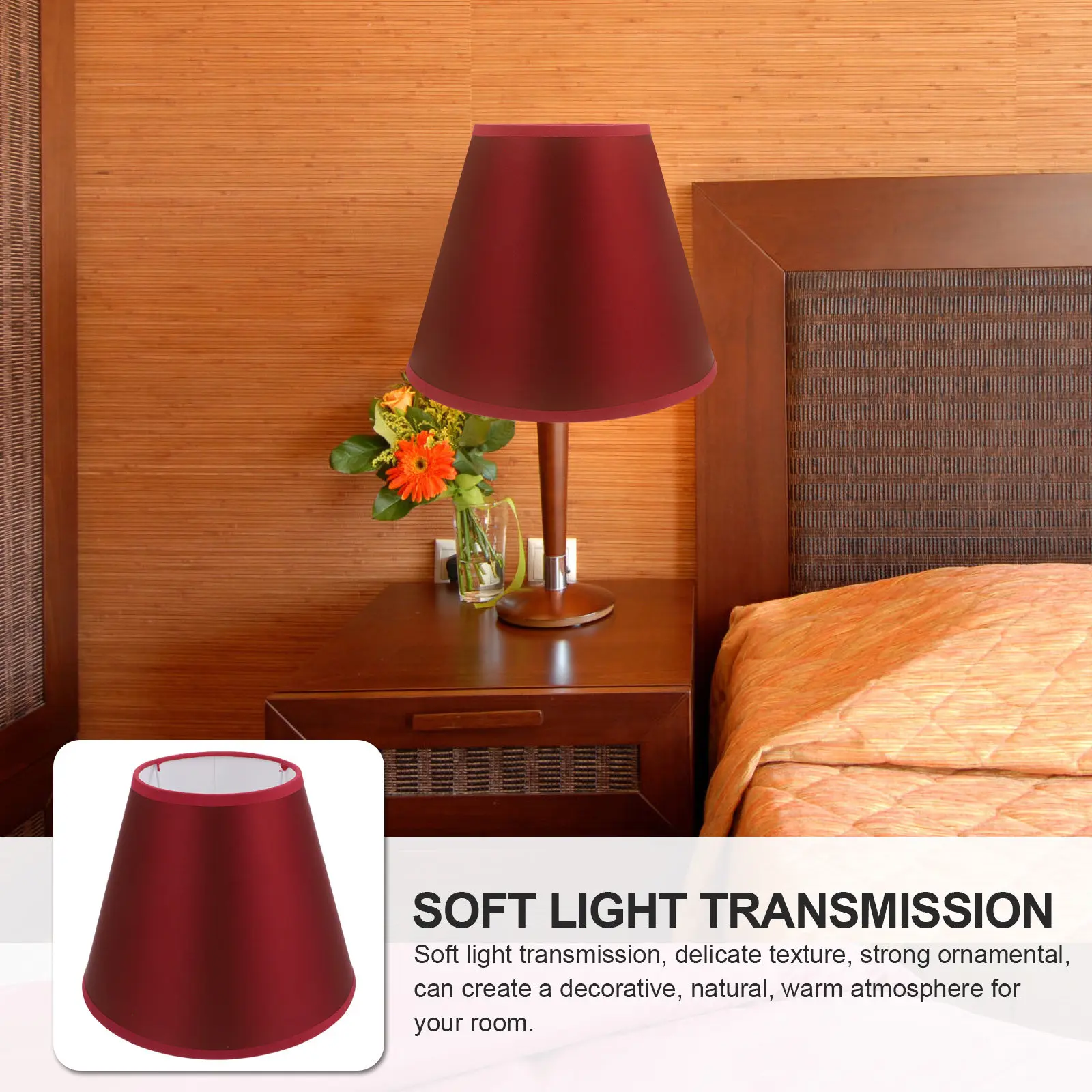 Small Lampshade Cloth Lamp Shade Cover E27 E14 Base Wall Light Shade Replacement Soft Translucent Indoor Light Cover Vintage