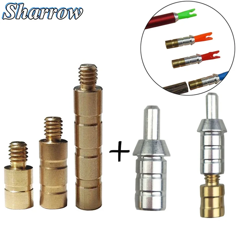 12/20 Pieces ID 6.2mm Arrow Nock Pin and 25/50/100grain Dart Weight Add Accentuator Tools Adapter Hunting Compound Recurve Bow