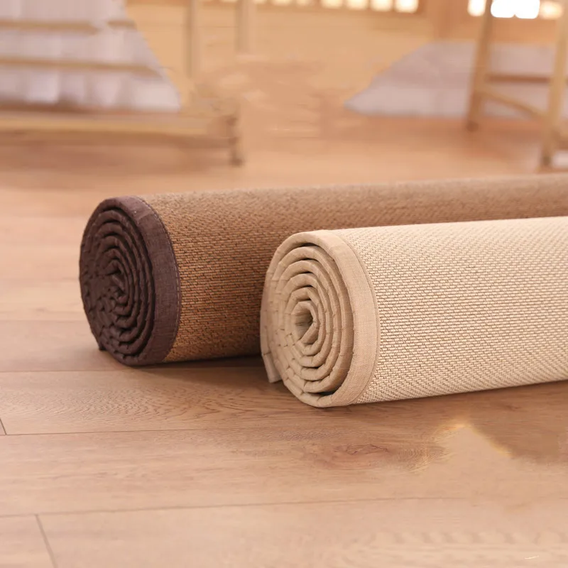 90x200CM Modern Simple Bamboo Woven Japanese Tatami Mat Home Living Room Non-Slip Mat Bedroom Balcony Bay Window Cool Mattress