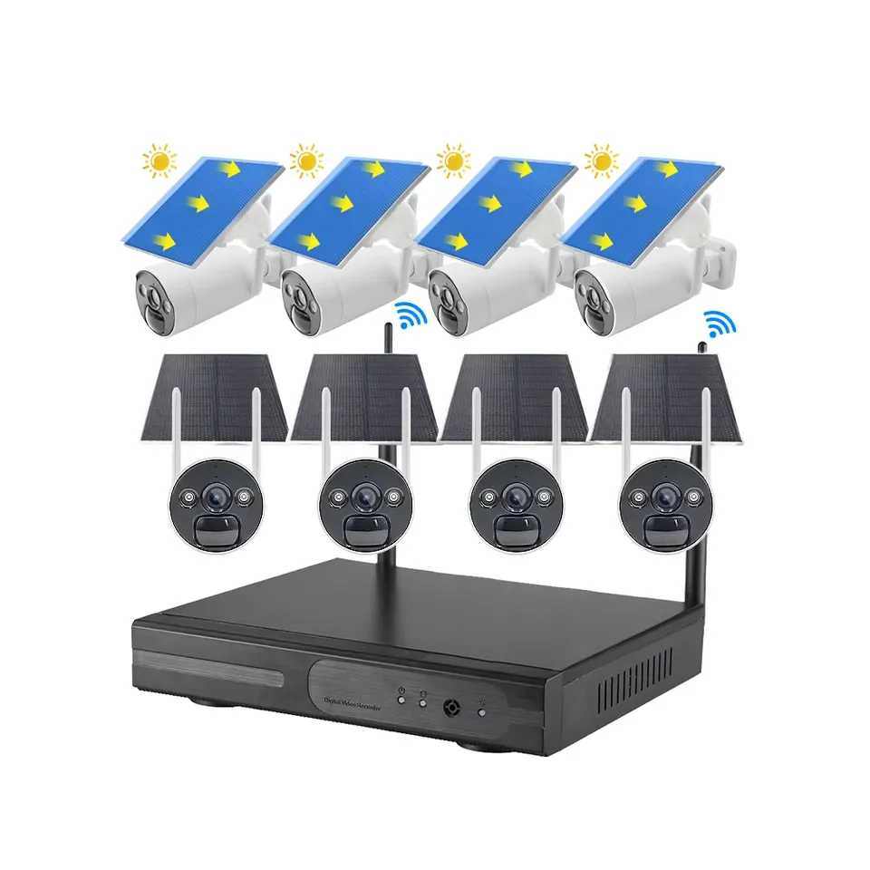 3MP Motion Detection Outdoor Night Vision IP Network NVR WiFi 8 Channel Wireless Surveillance Security CCTV Camera System