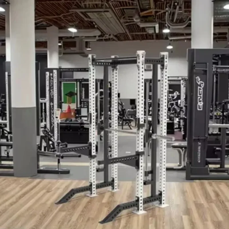 إطار تدريب متكامل متعدد الوظائف من الفولاذ للجنسين، رف صالة الألعاب الرياضية المنزلي لتمرين طيور القرفصاء على محطة تمرين الصدر