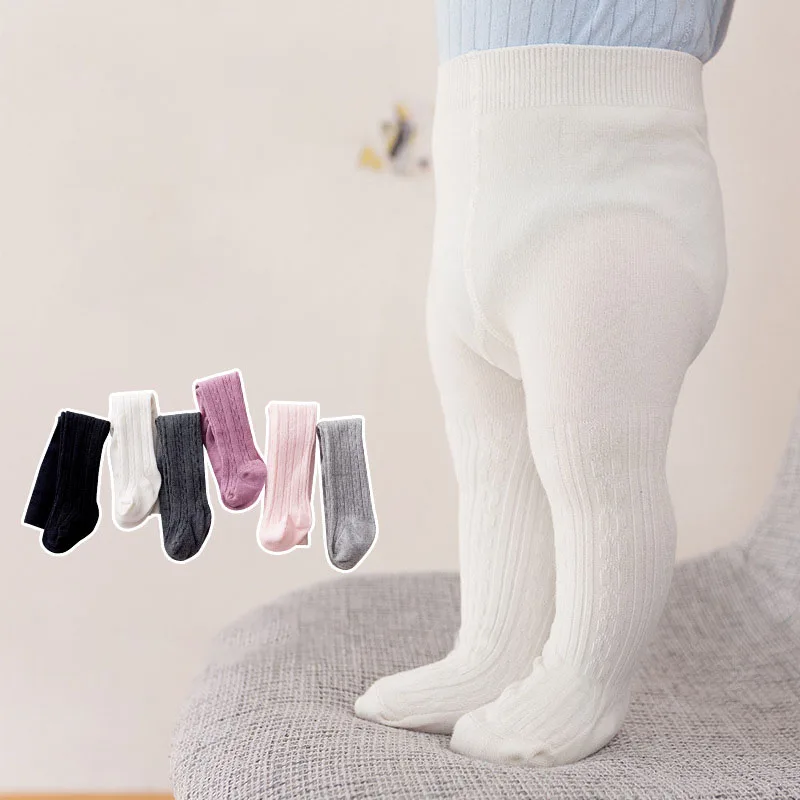 Cute Baby Girls Knit Tights Spring Autumn Winter Toddler Cotton Stocking Breathable Pantyhose For 0-8Years Boys Girls