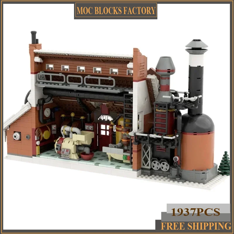 

Street View Model Moc Building Bricks Winter Village Chocolate Factory Technology Blocks Gifts Christmas Toys DIY Sets Assembly