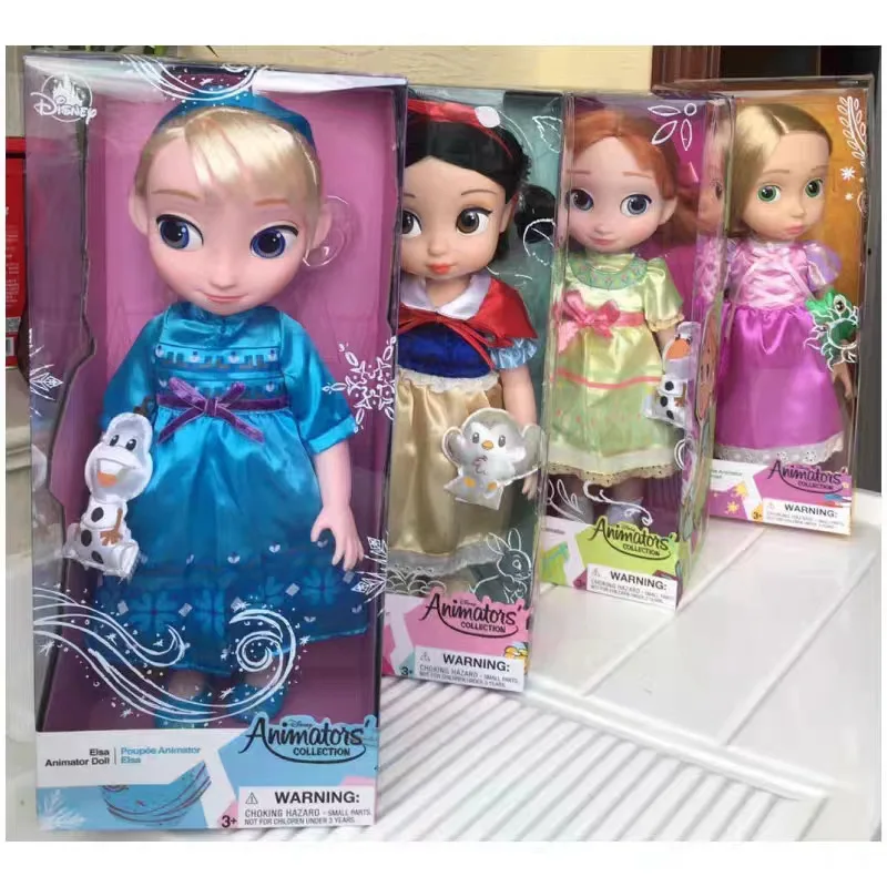 Popular Manga Girl White Snow Long Hair Elsa Mermaid Anna Princess Doll Salon Doll Gift Box Collection Toy Gifts