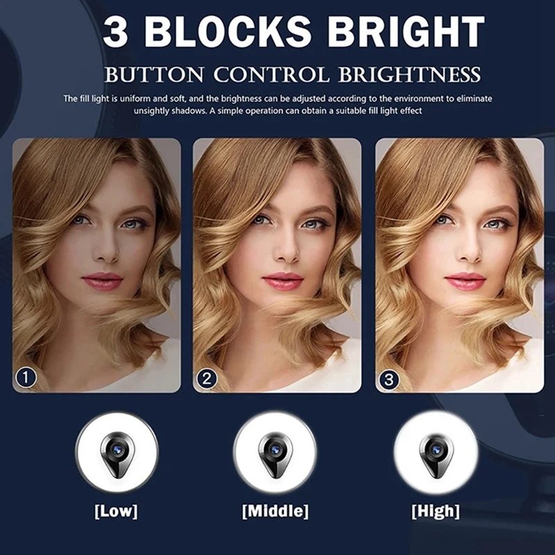 Live-Stream Webkamera Computerkamera Fülllicht Schönheit Autofokus 1080P Withmic Autofokus