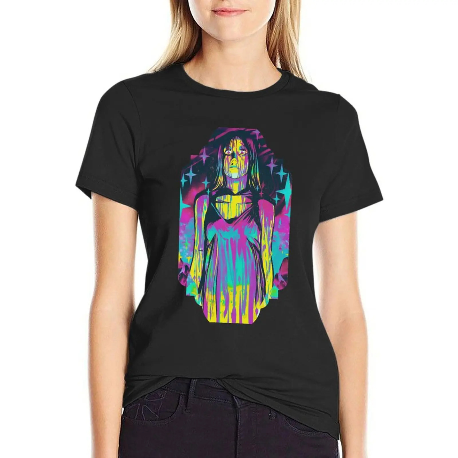 Neon Horror: Carrie T-Shirt lady clothes cute tops plus size t shirts for Women loose fit