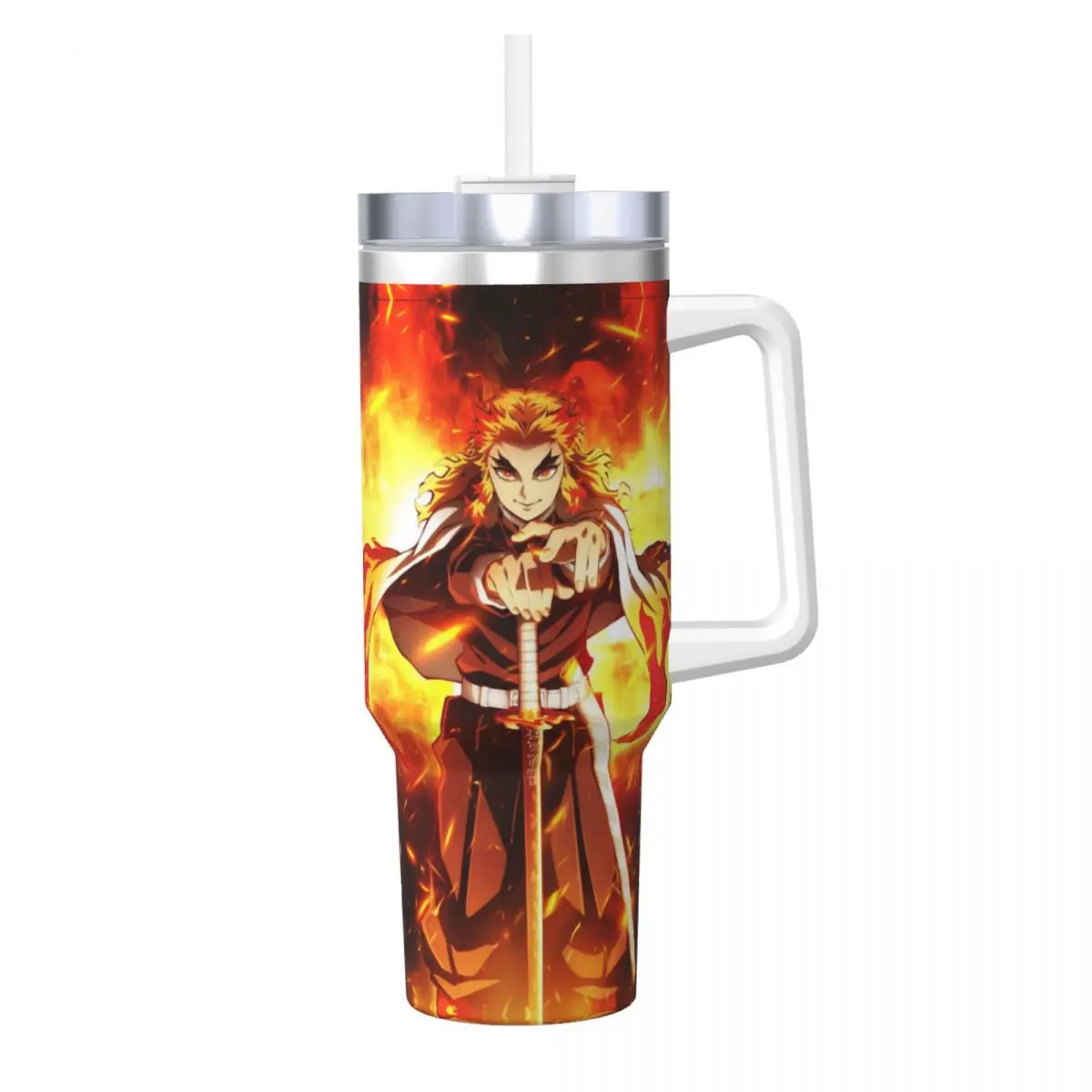 Demon Slayer 40 Oz Ultimate Tumbler with Handle and Straw Vacuum Insulated Tumbler