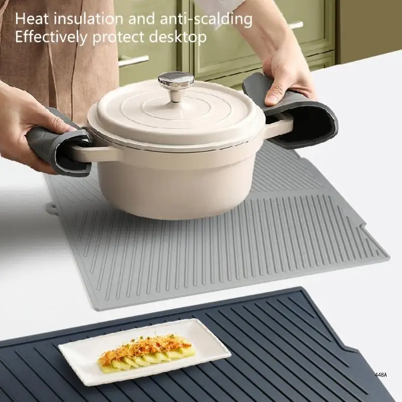 Sturdy Silicone Kitchen Cabinet Tray Waterproof and Easy to Use Under Sink Mats Accessory for Home Organization