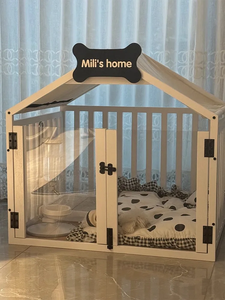 Indoor Solid Wood Creativity Design Special Use Pet Doghouse Detachable Washable Advanced Light luxury Large Dogs Big Villa