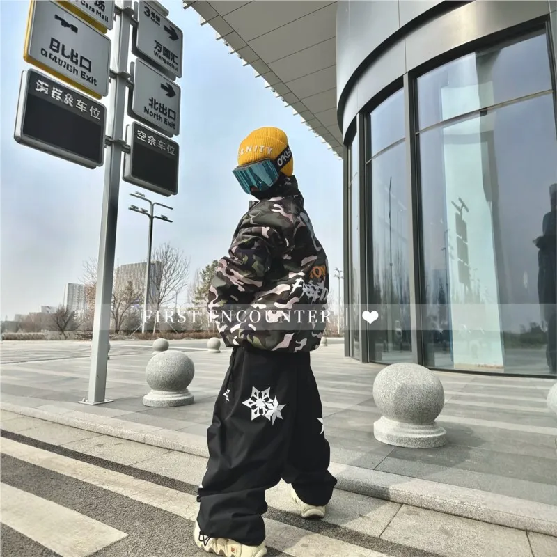 Galaxy Fragments Children's Waterproof Professional Freestyle Loose Ski Pants 보드복 상하세트 Skiing Suit