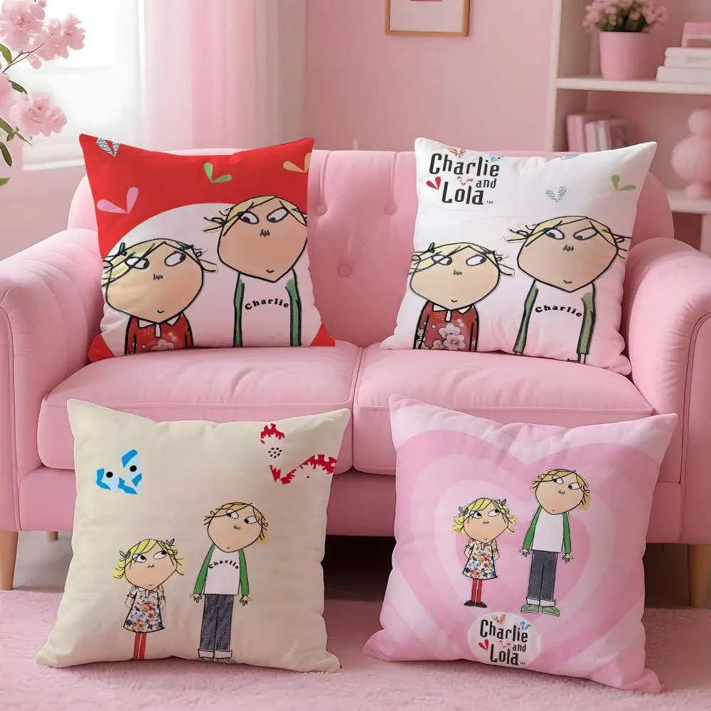 

Чарли и Лола аниме наволочка 2-в-1 двусторонняя плюшевая наволочка | Автомобиль/Диван/Кровать | Идеальный подарок