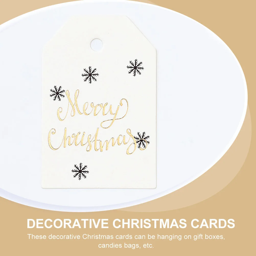 

200pcs Christmas Cards Label Xmas Gift Box Hanging Tags For Wrapping Diy Craft Seal Cards Office Paper Products