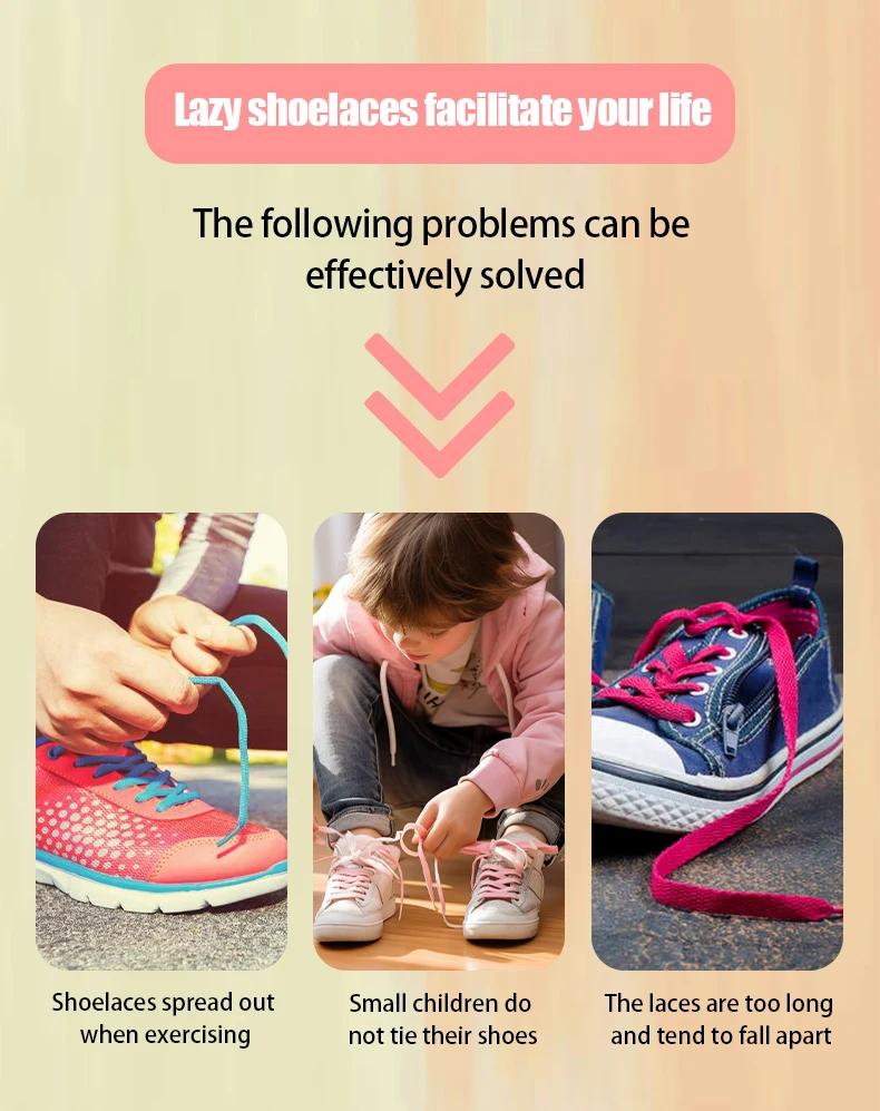 Flache, elastische Schnürsenkel ohne Binden für Sneaker mit Metallverschluss – Einheitsgröße, passend für Kinder und Erwachsene. – Detail 3