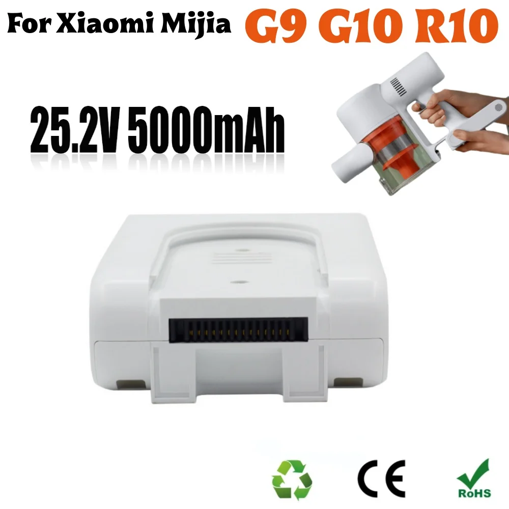 

25.2V 5000mAh Rechargeable Lithium-Ion Battery Pack for Xiaomi Mijia Dreame G9 G10 Wireless Vacuum Cleaner