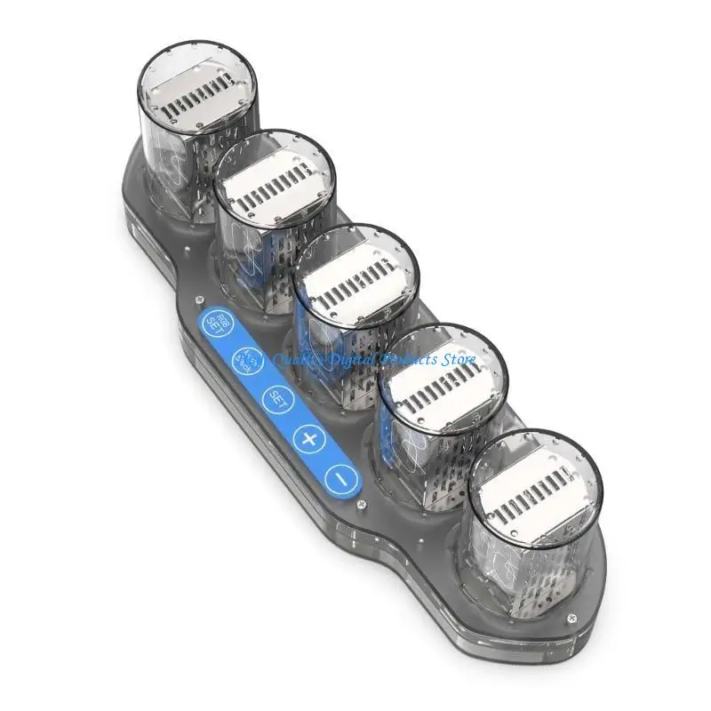 U2JE New RGB擬似グローチューブクロックLEDテーブルランプアクリルデスクトップ装飾