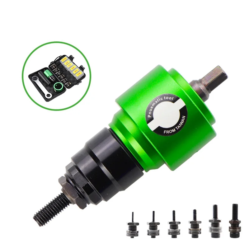 ABFY-Electric Aerodynamic Rivet Tool Kit Rivet Nut Tool Kit With Rivet Drill Bit Adapter Nut Pull Riveting Tool