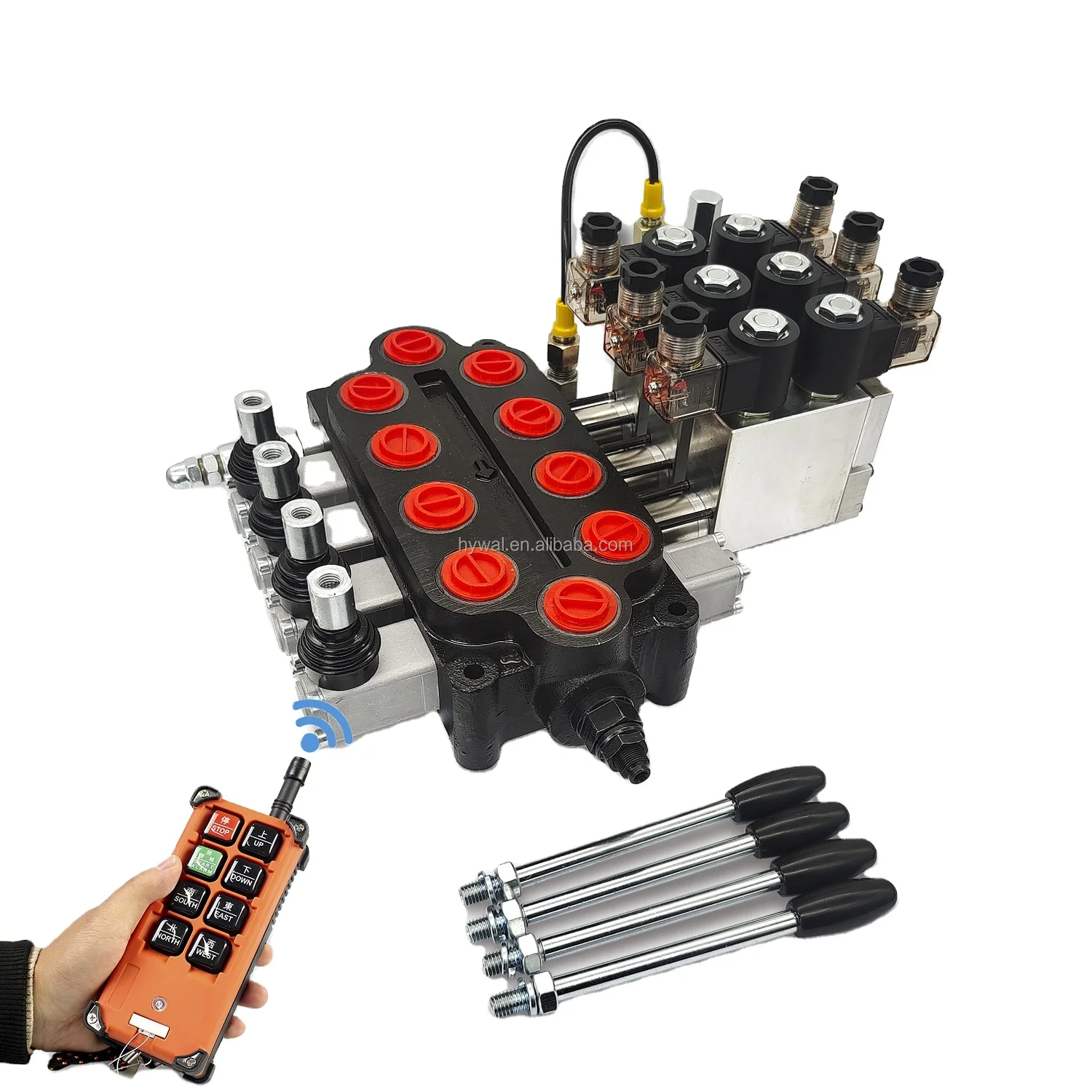

Hy-Waloil ZT-L20 Series 25 GPM DC12V/24V Hydraulic Electric Pneumatic Directional Control Valve