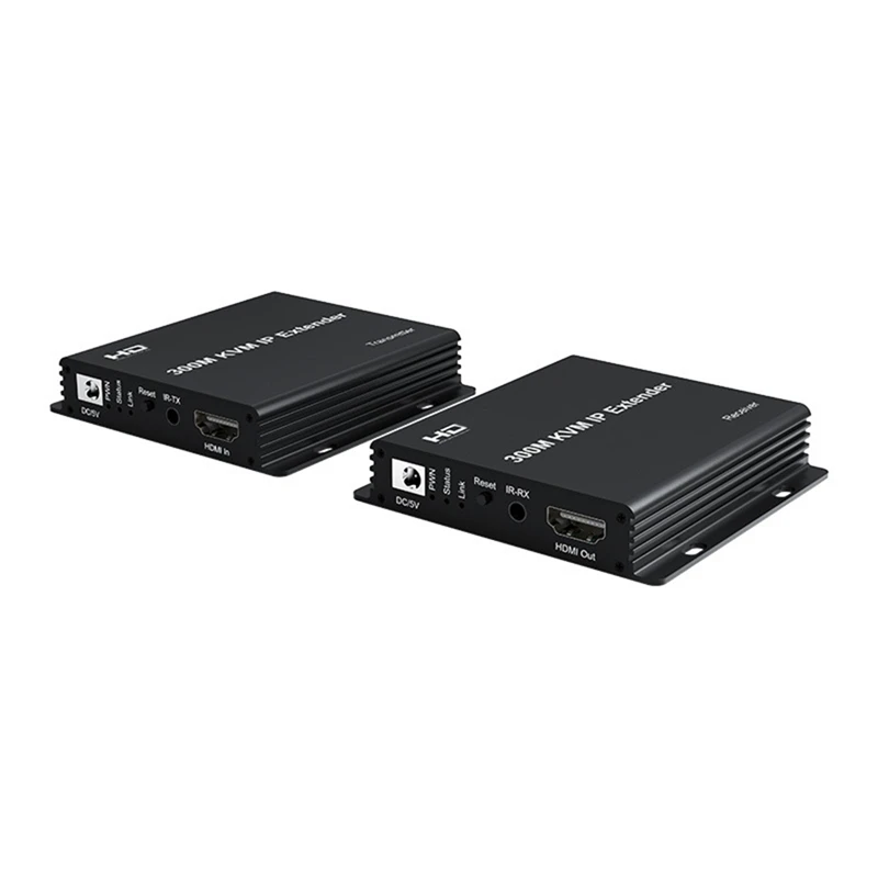 -Compatibele KVM Extender Over Rj45 Cat6 Kabel 300M USB KVM Ethernet Extender Ondersteuning Muis Toetsenbord TX Naar RX