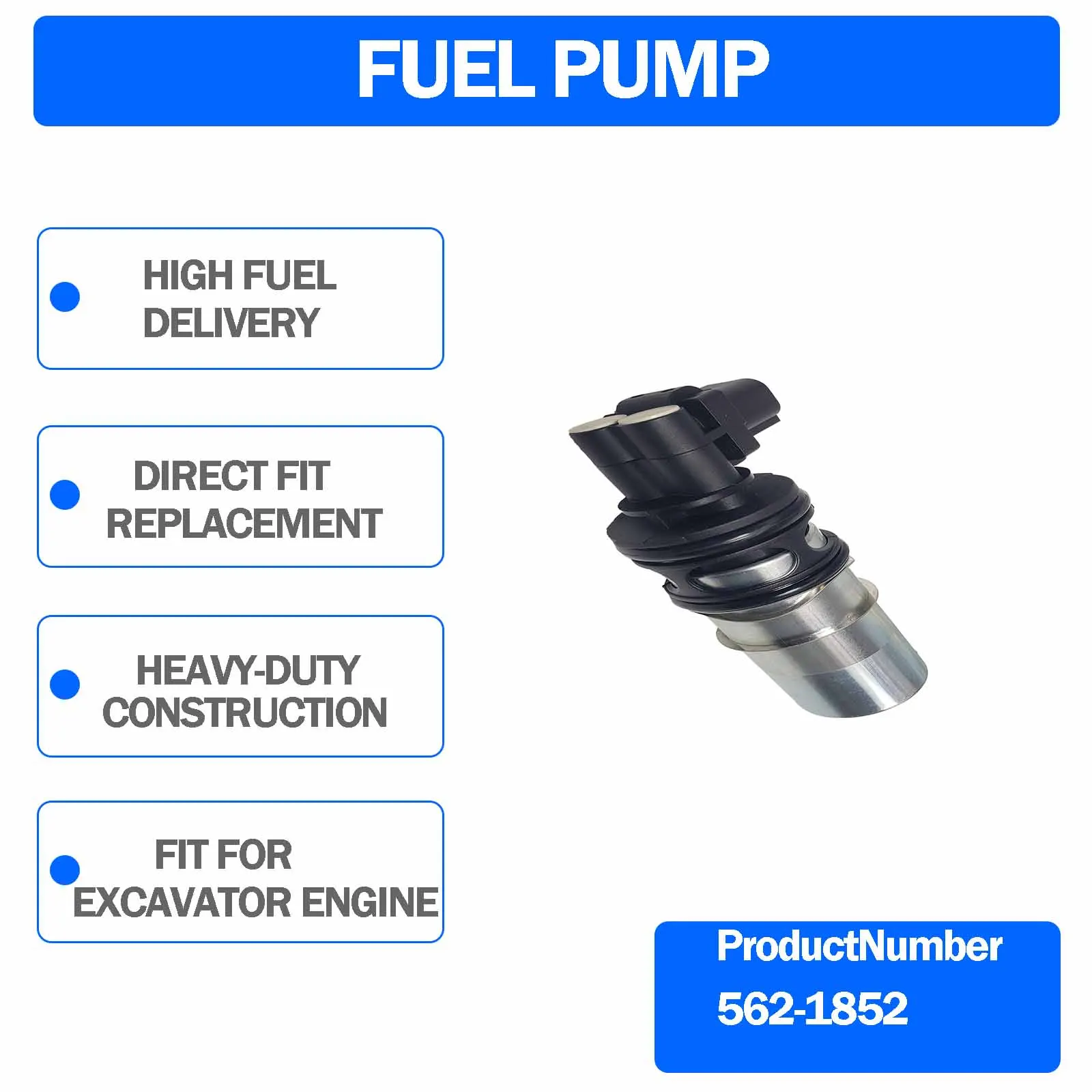 562-1852 24V Fuel Pump Kit For Caterpillar CAT OTHER 333 GC Excavators