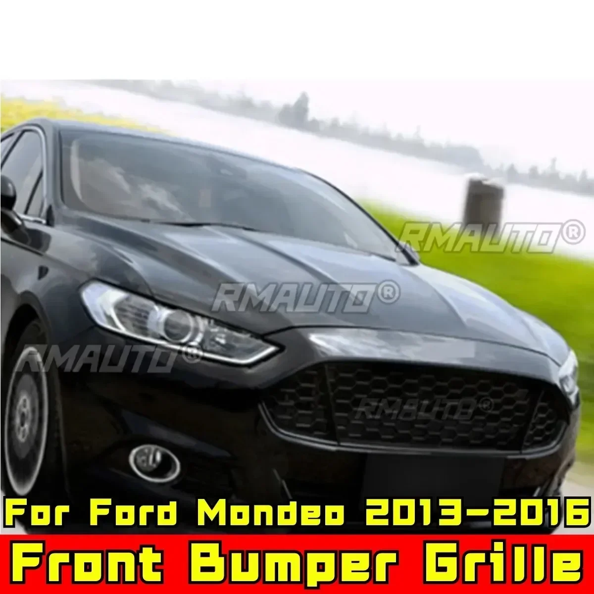 For Mondeo Racing Grills Car Front Bumper Racing Grill Body Kit Front Bumper Grille For Ford Mondeo 2013-2016 Car Accessories