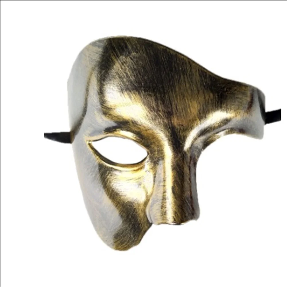 European and American Halloween Carnival One Eyed Half Face Phantom Mask Antique Opera Phantom Ball