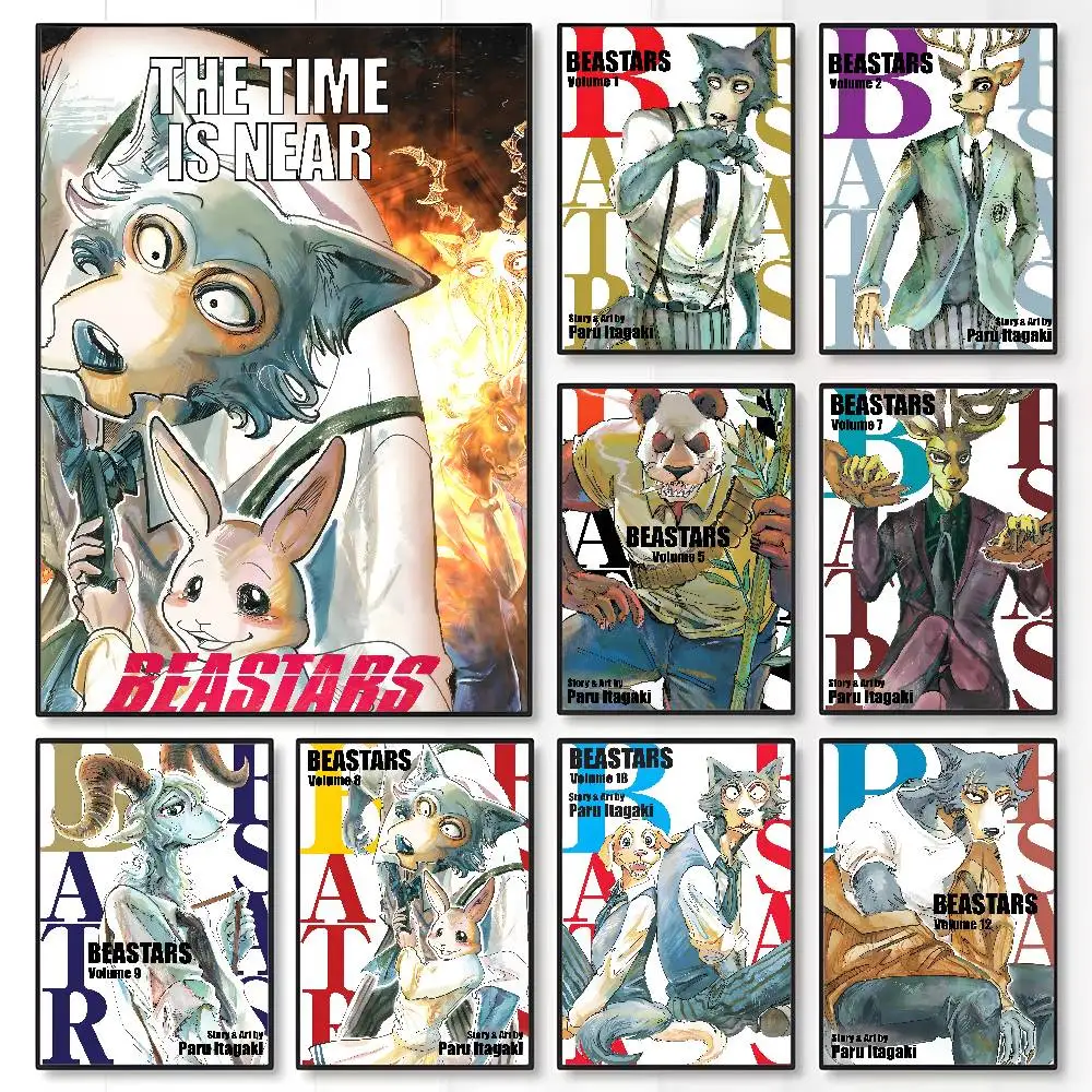 Póster Popular de Anime japonés B-Beastars, alta calidad, para dormitorio, sala de estar, decoración de pared estética, pegatinas de pintura, regalo