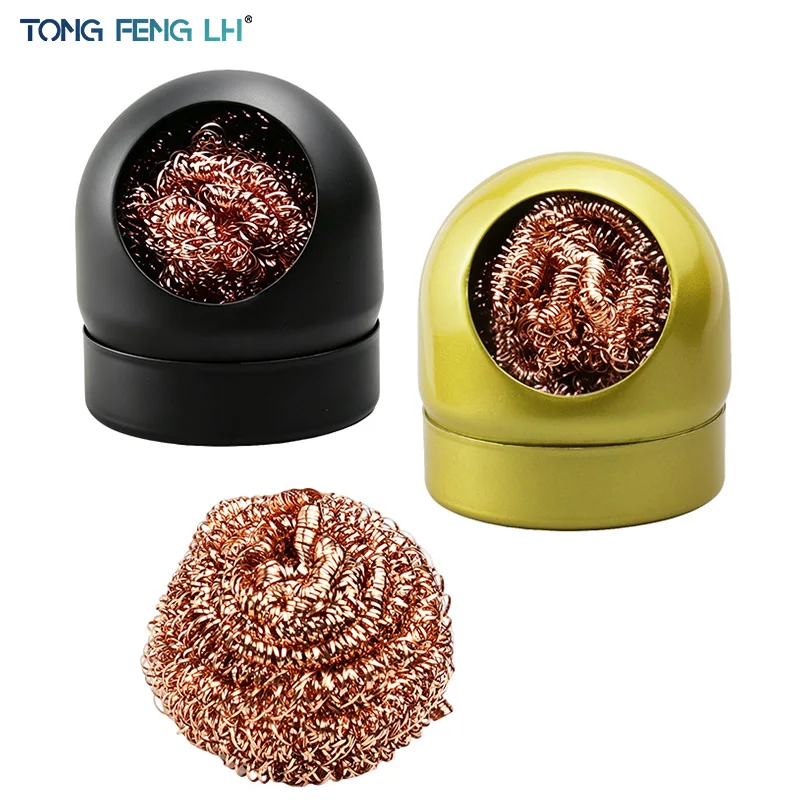 Soldering Iron Tip Tin Removal Cleaning Ball Welding Iron Nozzle Cleaner Soldering Tip Cleaning Wire Ball for Soldering Station