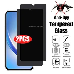 Protectores de pantalla de privacidad para Samsung Galaxy, vidrio templado antiespía para Samsung Galaxy A12, A13, A14, A34, A54, 5G, A31, A51, A71, A21S, 2 unidades