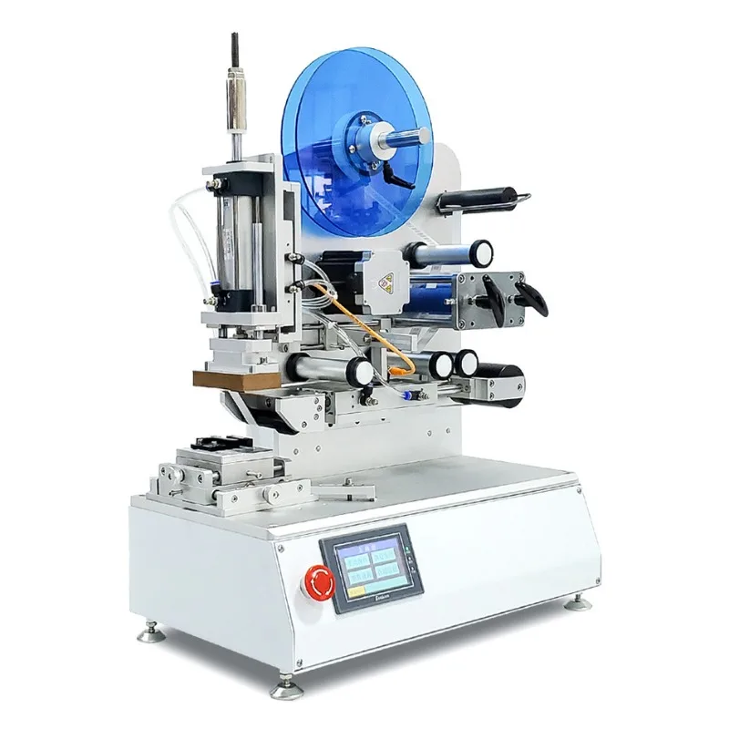 Semi-automatic flat labeling machine, label labeling machine y