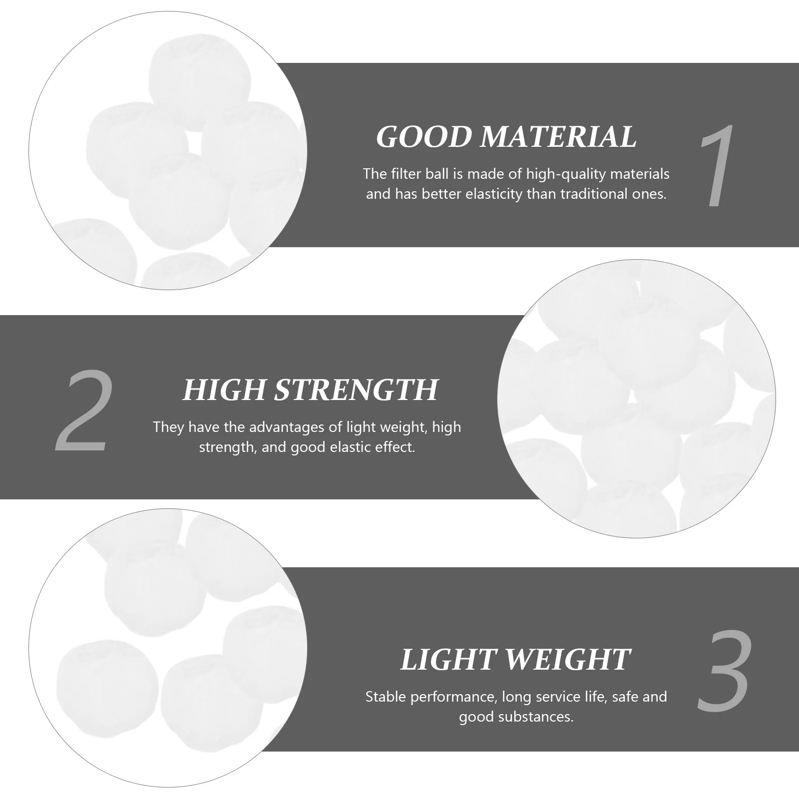 

1 Bag Fiber Ball Filter Media Durable Elasticity Fast Sewage Interception Professional Aquarium Filter Sand Supply