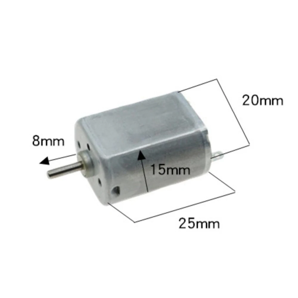 5PCS FN130-FT 12V 10000 RPM Full Metal 130 Motor Toy Model Technology Production Small Motor 2mm Shaft Diameter