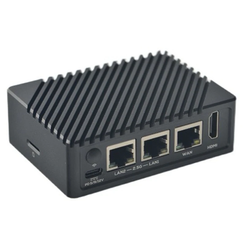 Nanopi-ミニ開発ボード,r5sルーター,デュアル2.5gギガビット,CNC,オールメタルハウジング,rk3568,wifi6