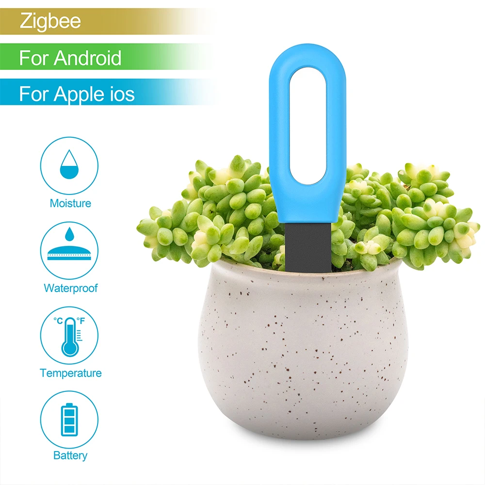 Tuya Zigbee Soil Tester Temperature and Humidity Meter Smart APP Soil Moisture Monitor Garden Automation Irrigation Detector