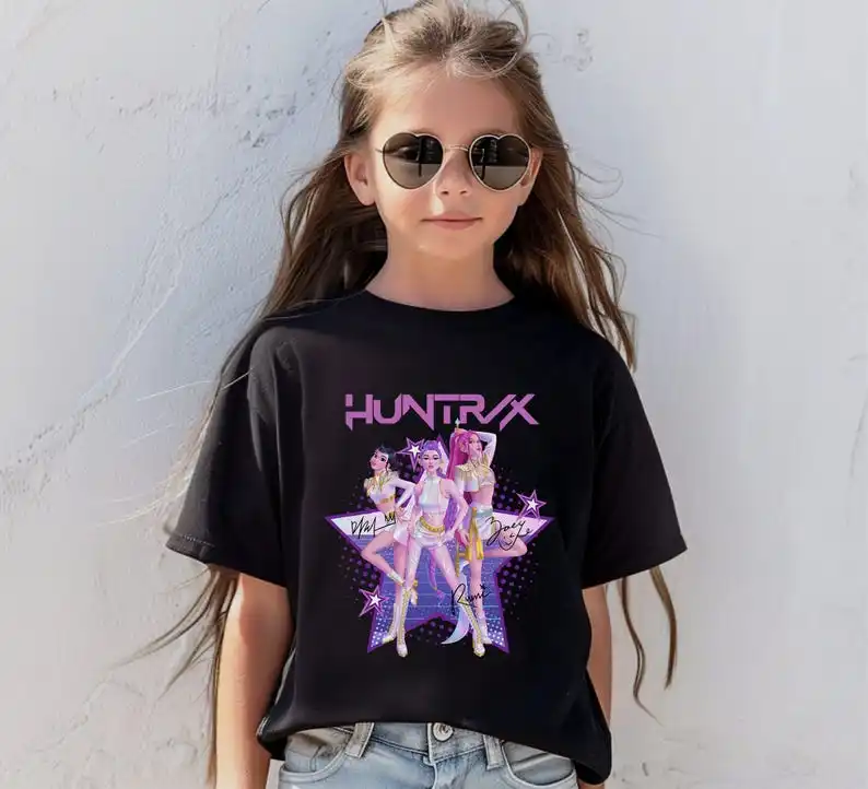 

Kpop Demon Hunters Children's T Shirt Women Short Sleeve Saja Boys Kids Tee Kpop Demon Hunters Tshirt Boys Girls Family Clothing