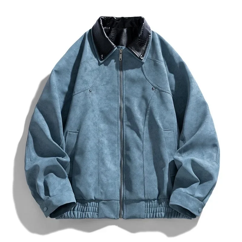 

Winter New Men Jacket Classic Turndown Collar Outdoor Hiking Windproof Coat Fashion Male Street Style Lightweight Wear