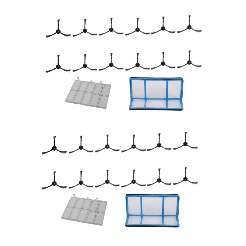 2X основной пылевой фильтр, боковая щетка, эффективный фильтр Hepa для Ilife V5 V5S V3 V3S V5pro V50 Pro, запчасти для робота-пылесоса-CLIM
