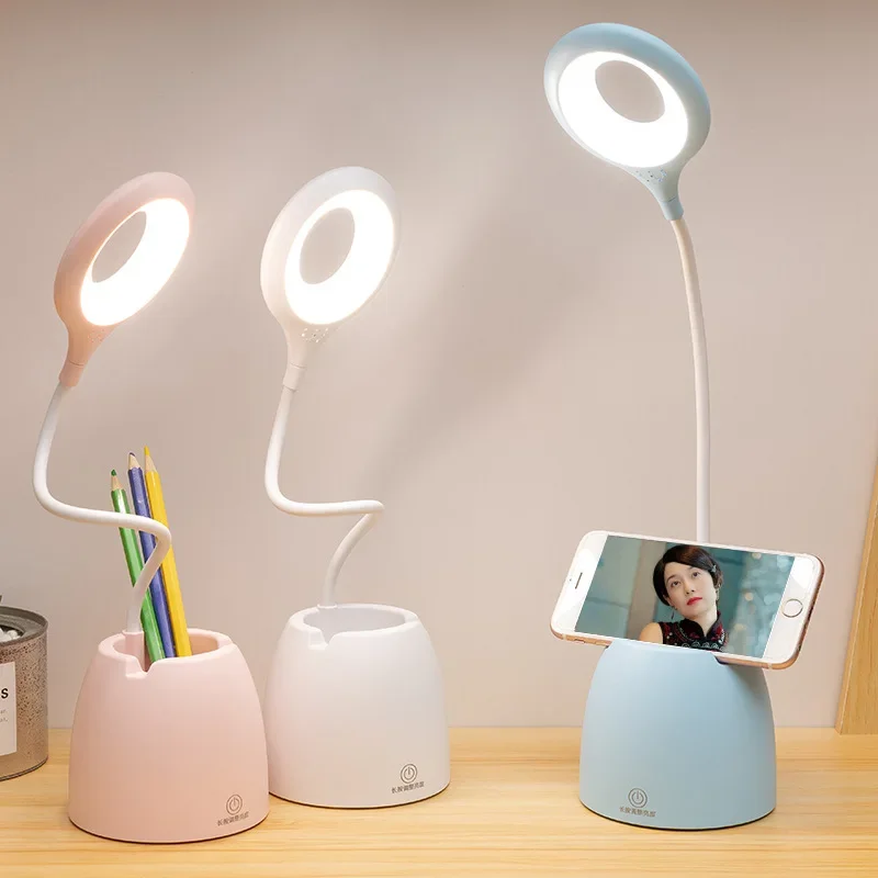 

Creative USB Bureau rechargeable apprendre Eye Guard LED Pen cylindre lampe de table lampe de lecture nocturne pour enfants