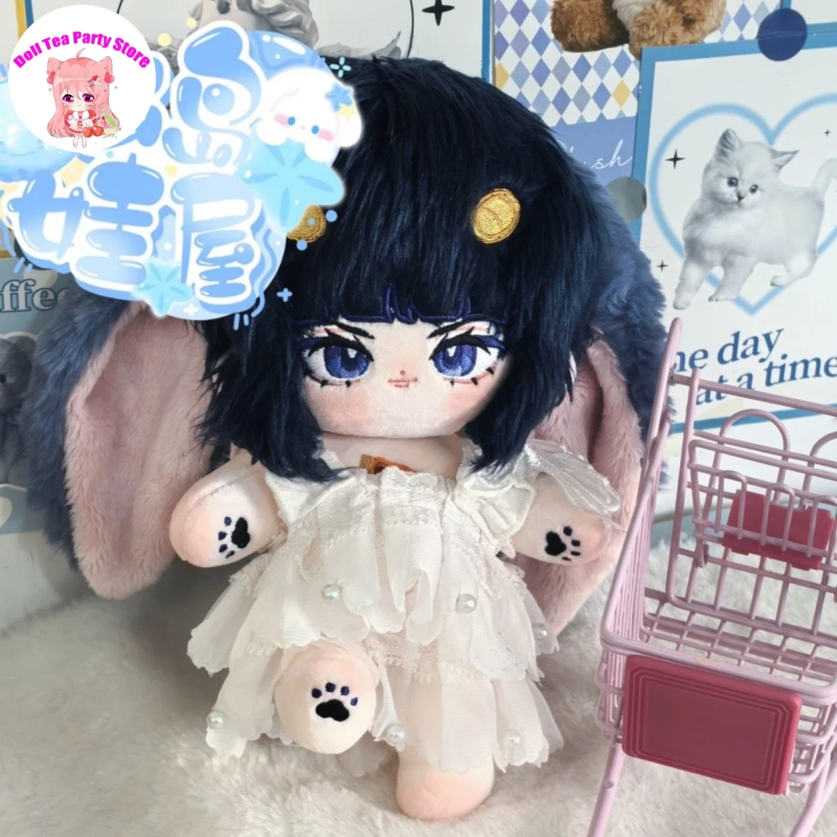 Bruno Bucciarati Attribute Handsome Boy Plush Doll Body 20cm Cosplay Anime Dress Up Clothes Outfit Stuffed Figures Birthday Gift