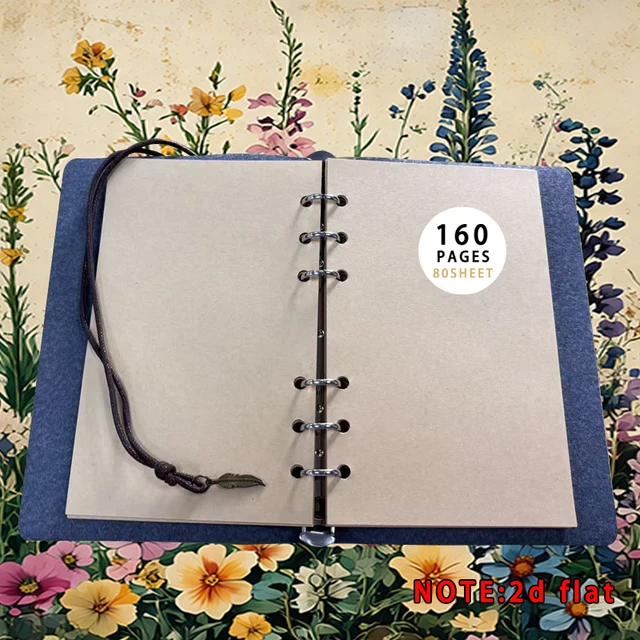 Retro Garden Wild Flower Notebook Colorful Botanical Art Print Journal Portable Notepad Office School Supplies Birthday Gift 6