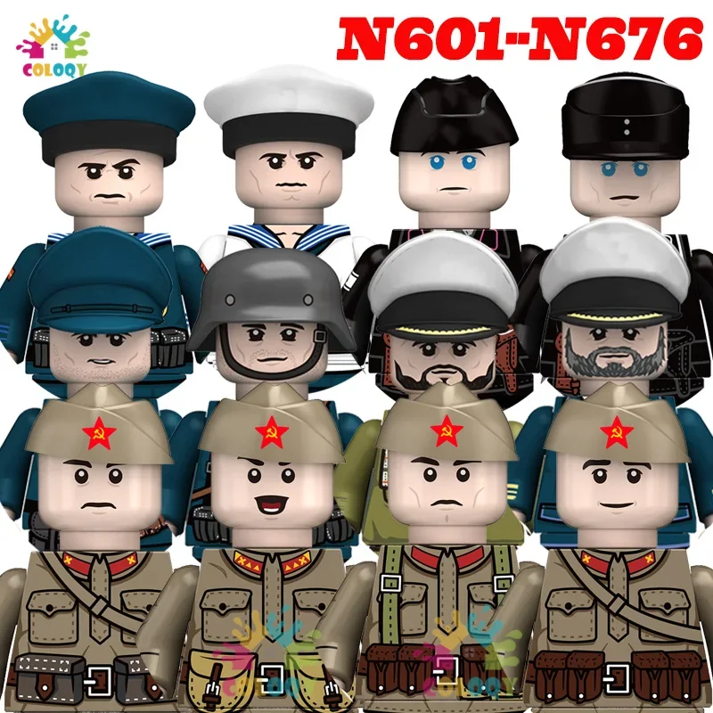 

Kids Toys WW2 Navy General Soldiers Building Blocks US UK Soviet Army Mini Action Figures Toys For Kids Christmas Gifts